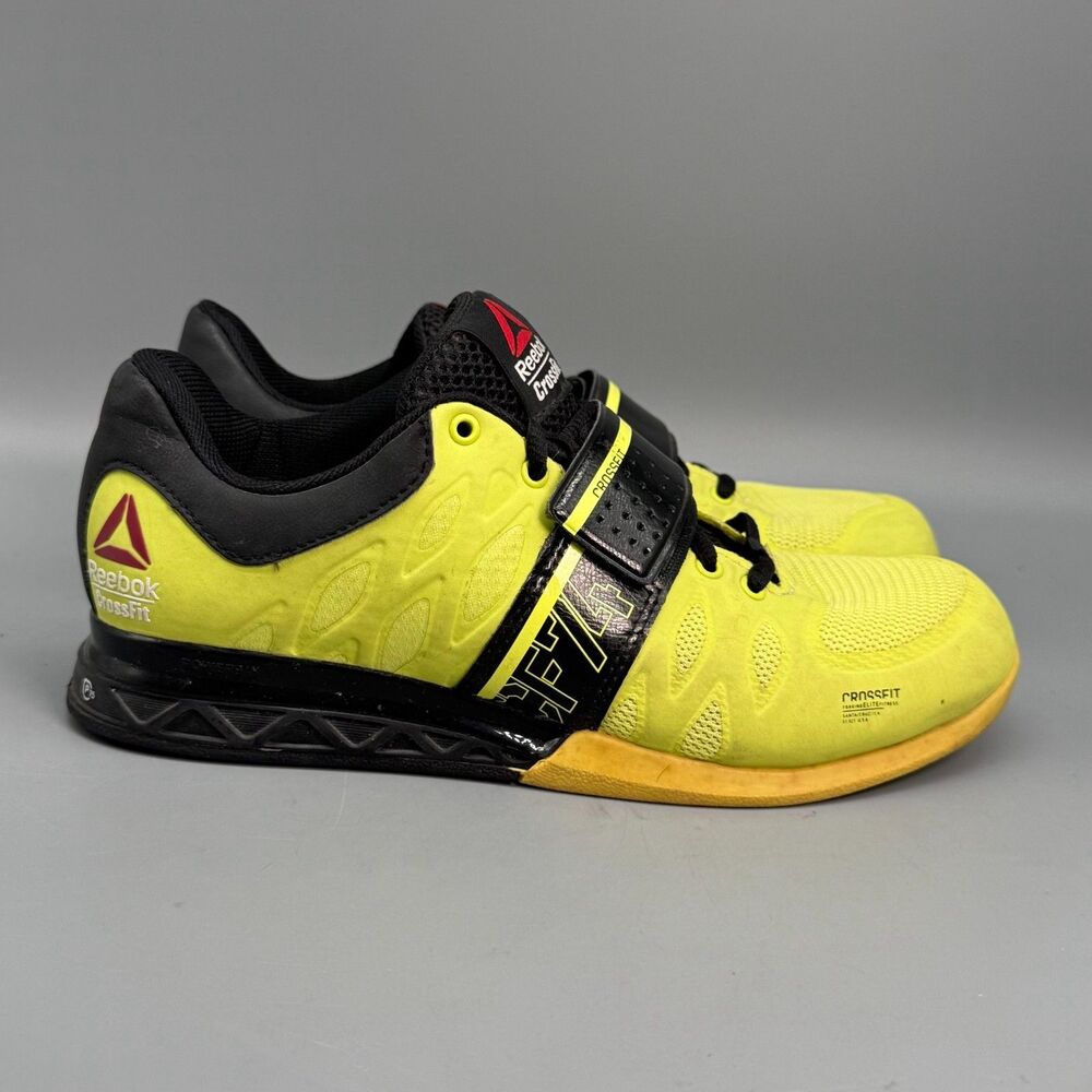 Reebok Crossfit Lifter 2.0 Women's 7 Yellow Black Low Top Athletic Sneakers Shoe